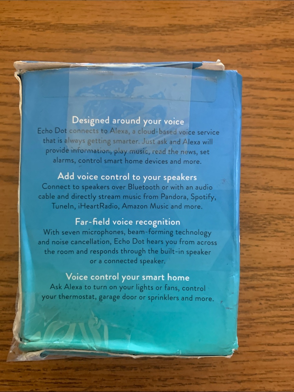 Amazon Echo Dot Smart Speaker - Blue and White - Picture 2 of 3